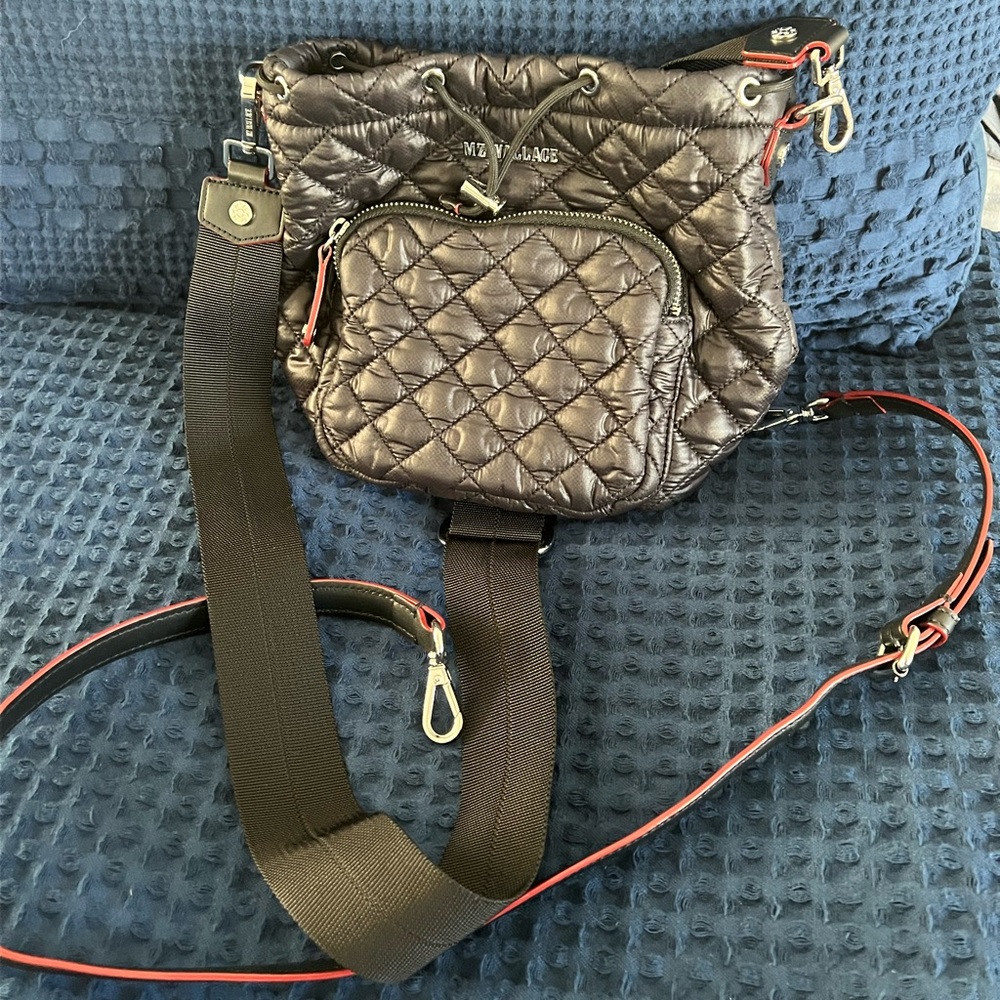 MZ Wallace. Black bucket crossbody. Excellent condition